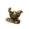 Messing Sternzeichen Tier Schlüsselanhänger Dekoration Ornament Geschenk von Ratte Ochse Tiger Hase Drache Schlange Pferd Ziege Affe Hahn Hund