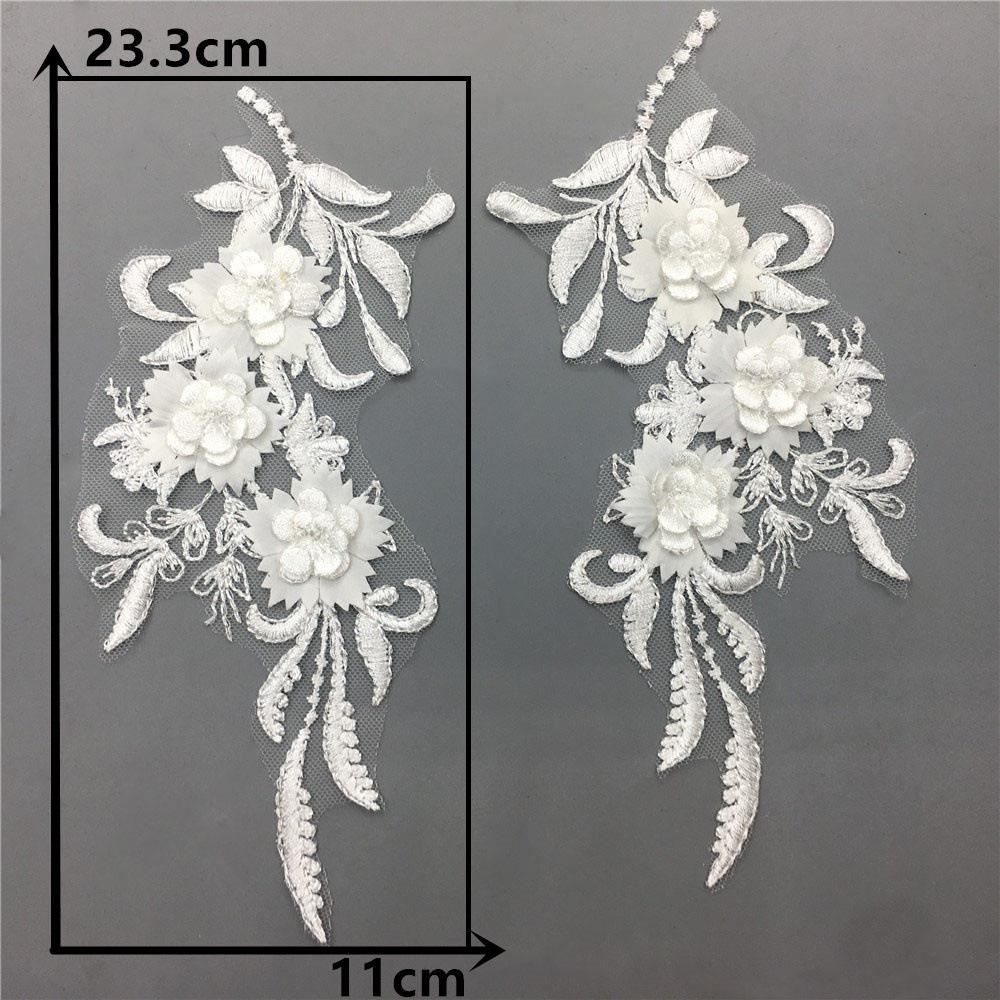 Wedding Dress Pair Flower Multi-Color Collar Three-Dimensional Embroidery Hollow Lace Decoration Sewing Clothes Accessories