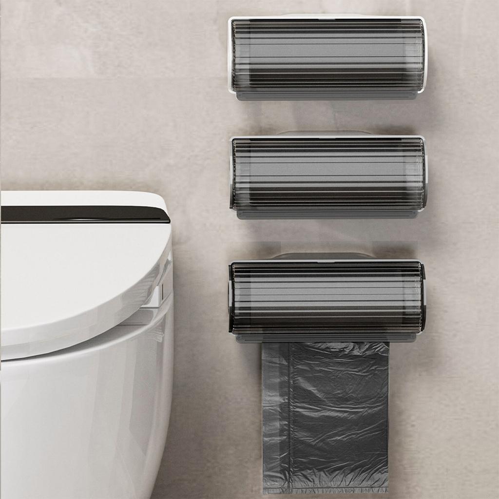 Trash Bags Storage Box Wall Mounted Kitchen Bathroom Plastic Garbage Bag Container Dispenser Home Storage