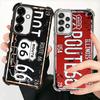 Retro Vintage License Plate Soft Phone Case For Samsung A17 A27 A07 A37 A57 A16 A56 A15 A55 A14 A54 A13 A53 A26 A36 A25 A35 A24