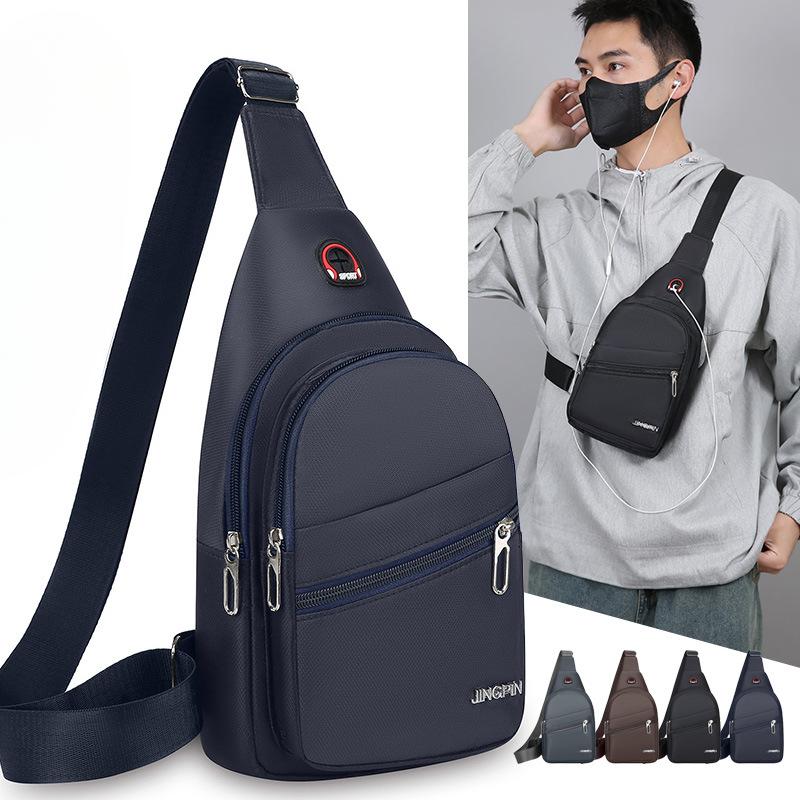 Wear Resistant Waterproof Chest Bag New Korean Student Backpack Joker Casual Crossbody Oxford Cloth Large Chest Bag