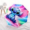 Stitch,colorful Themed folding umbrella, the best choice for gift giving, 8 ribs, casual, durable, lightweight and portable travel umbrella,