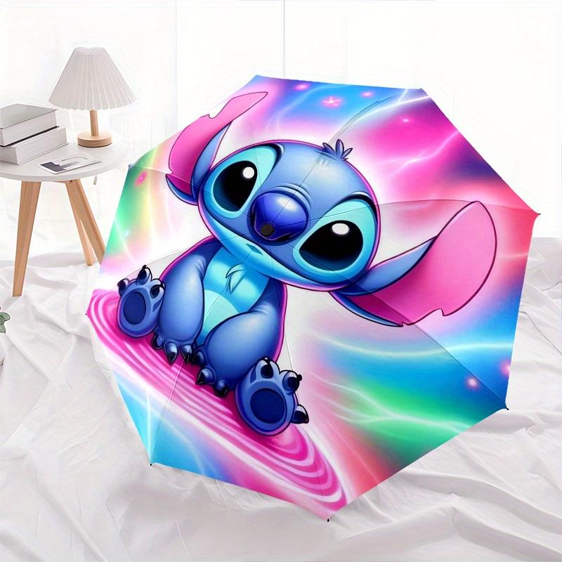 Stitch,colorful Themed folding umbrella, the best choice for gift giving, 8 ribs, casual, durable, lightweight and portable travel umbrella,