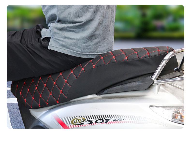 Moshuntong Thickened Winter Leather Seat Cushion for Electric Vehicle & Motorcycle