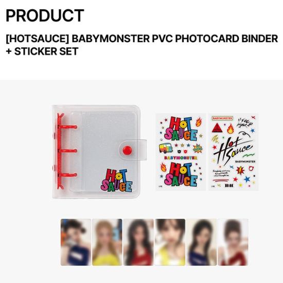 BABYMONSTER HOTSAUCE PVC Photo Card Binder + Sticker Set