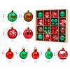 44-Piece Christmas Tree Decoration Set: 6cm Colorful PVC Hanging Balls