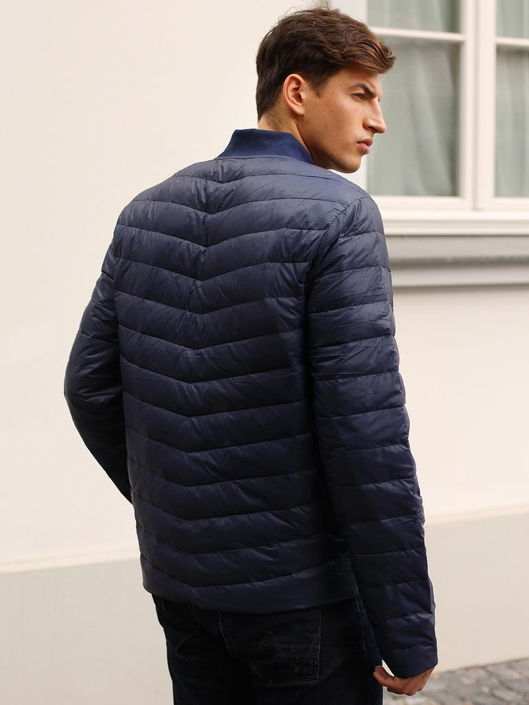 MEN' DOWN QUILTED JACKET WITH ZIPPER