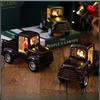 Christmas Water-filled Snow Truck Lights Car Toy Container Truck Decoration Crafts Ornaments Gifts