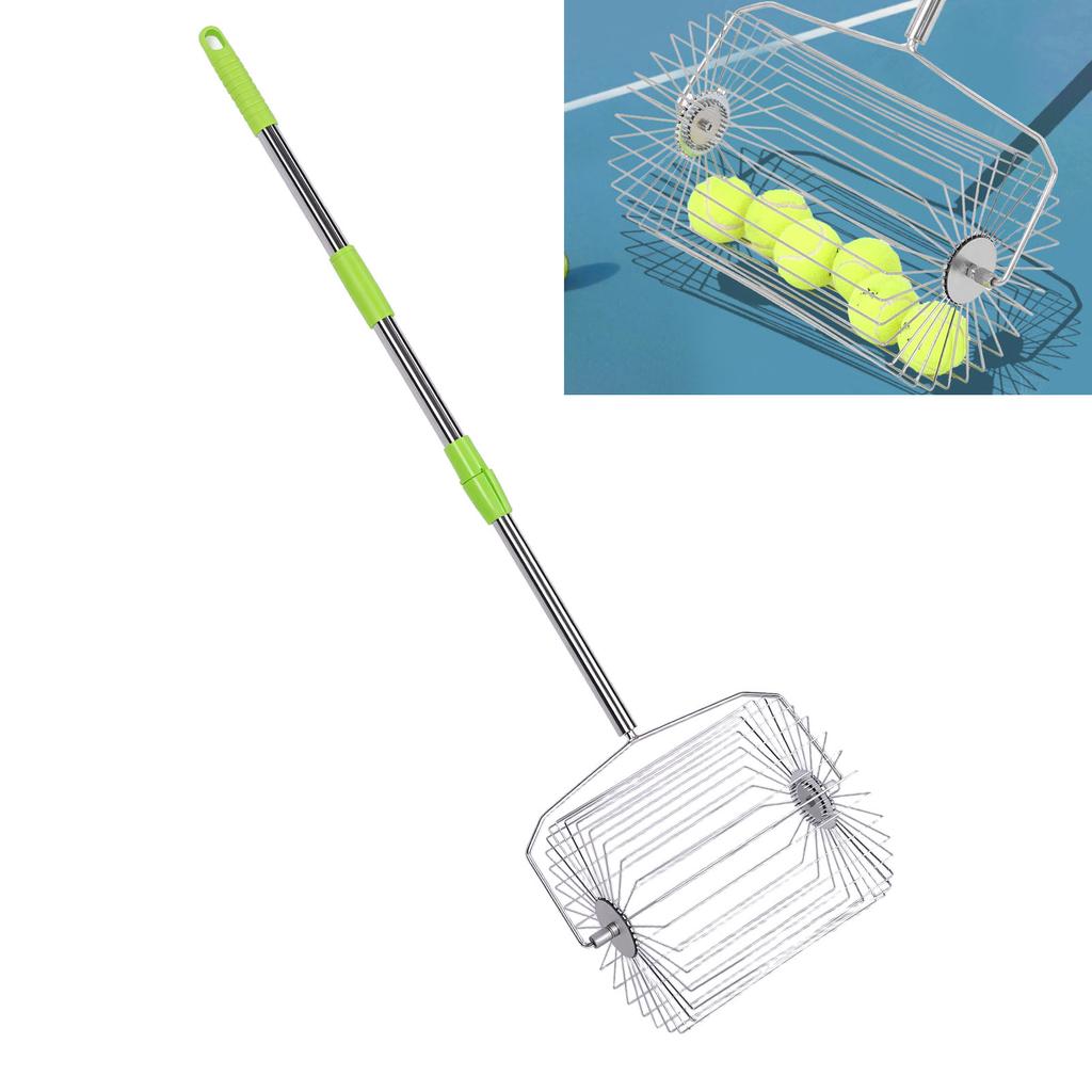 Tennis   Collector Roller Quick Rolling Picker Stainless Steel Multifunction Fruit Collector Garden Tool