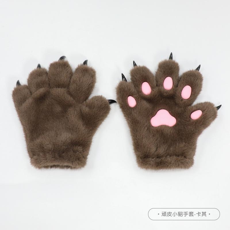 Animal Wolf Mask Cosplay Costume Accessories Furry Faux Fur Dog Fox Full Head Therian Masks Anime Dress Up Party Cosplay Props