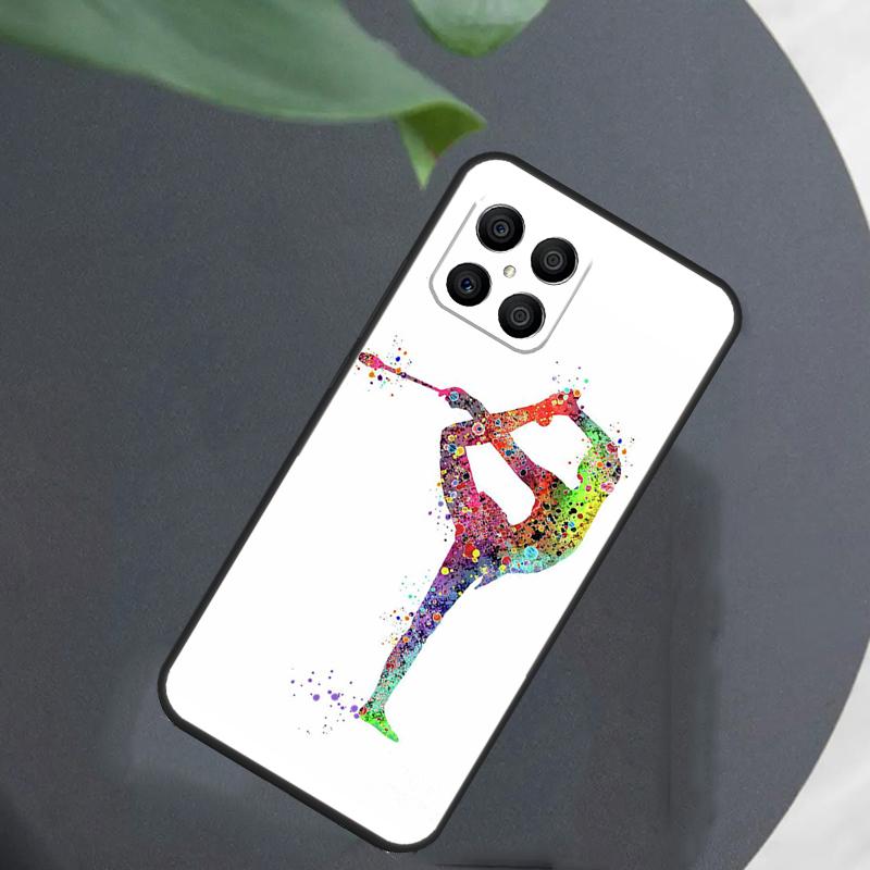 Gymnastics Watercolor Printing For Honor Magic 8 7 5 6 Pro Case For Honor 200 400 Lite 50 70 90 X8c X8b X9a X9b X9c X9d Win