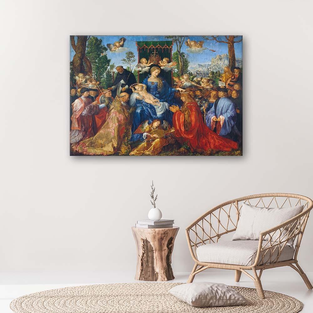 Canvas Print, Feast of the Rosary - A. Dürer Reproduction