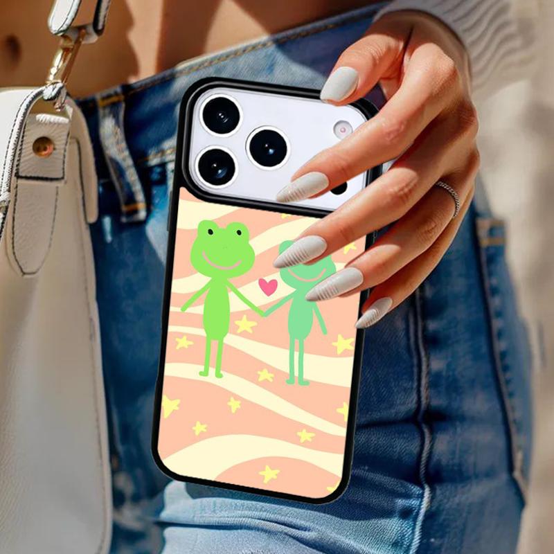 Animal Frog Phone Case For iPhone 17 Air 14 15 13 12 Max Cover For Apple 14 15 16 16e 11 Pro Max Plus Coque