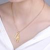 Lemegeton Personalisierte Namenskette Benutzerdefinierte Initialen Halsketten Für Frauen Edelstahl Schmuck Angepasste Namensschild Geschenk