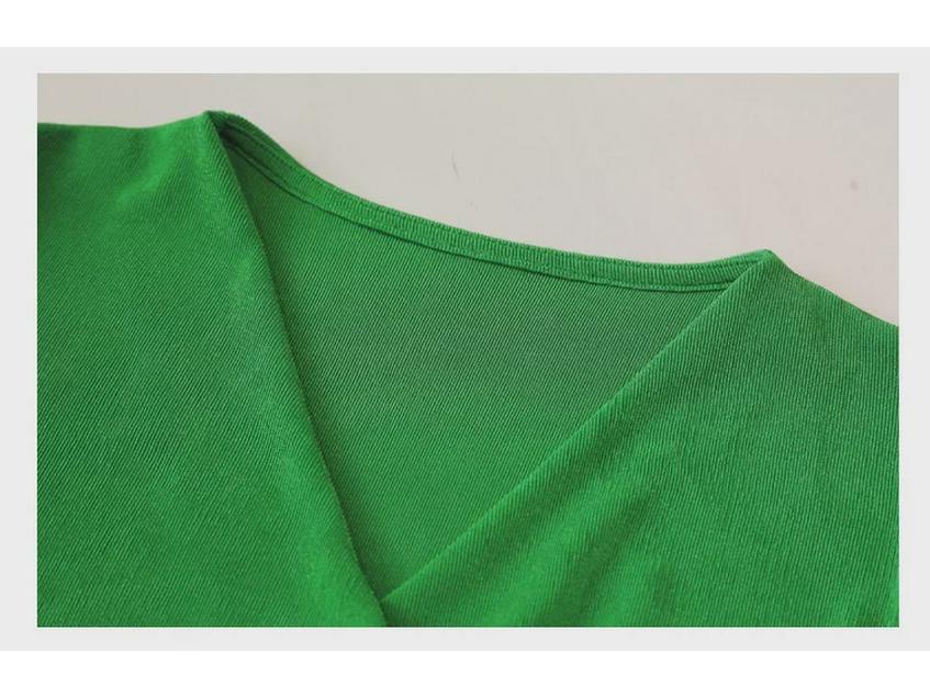 2024 Sommer V-Ausschnitt Slim Kurzarm Mesh T-Shirt Pullover für Damen