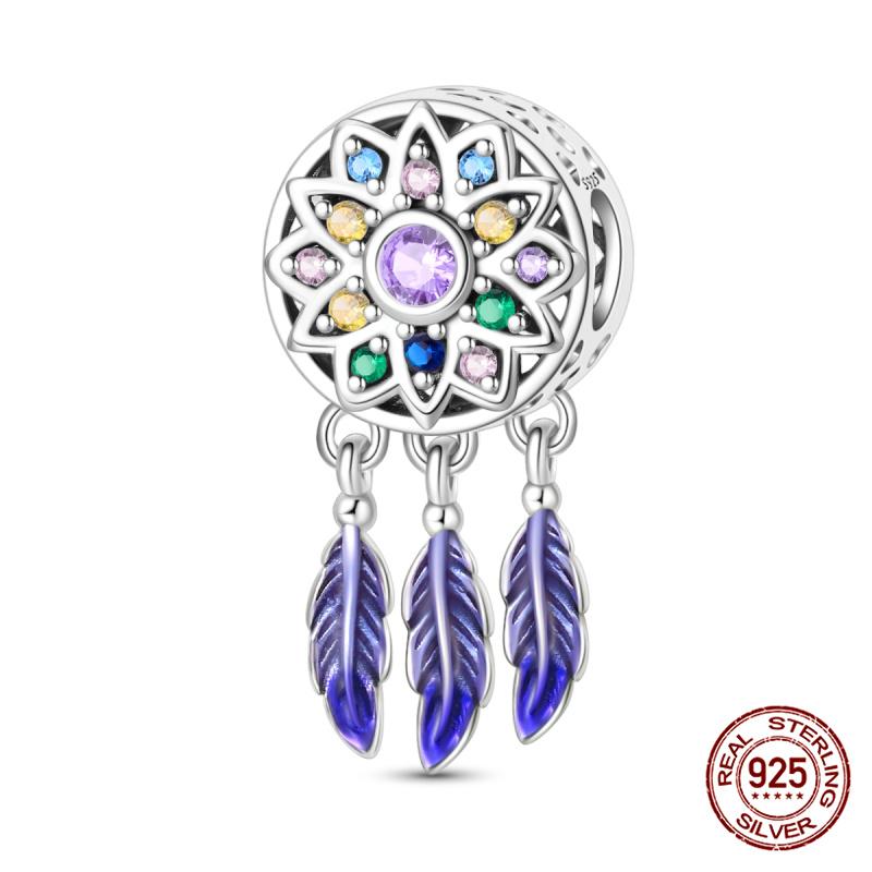 Compatible With Charm Bead Charms Ideal For Authentic Bracelets 100 copper Blue Dream Catcher Beaded Do It Yourself Jewellery Making Womens Gifts