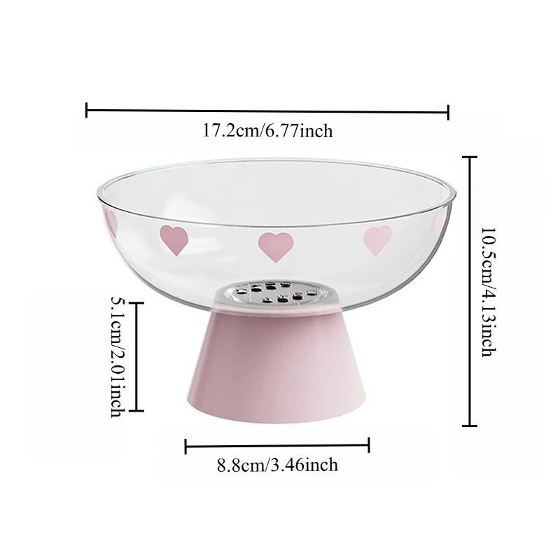 

Large Capacity Fruit Bowl Double-layer Detachable Drain Basket Living Room Dining Table Cute Snack Tray Plastic Home Decoration 1pc розовый