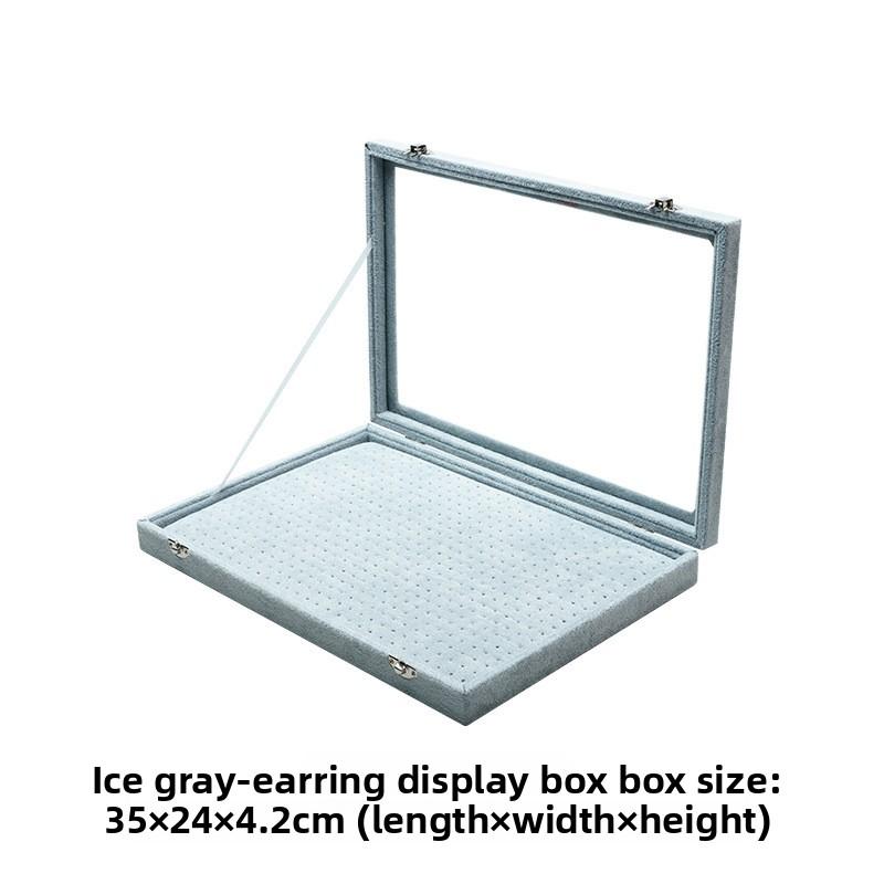 Flannel Stud Earrings Storage Box Large Capacity 600 Holes Jewelry Tray Earrings Display Plate Jewelry Display Props