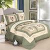 CHAUSUB Patchwork Quilt Set 3PCS Queen Size Cotton Bedspread On the Bed Applique Summer Coverlet 4PCS Quilted Bedding Set