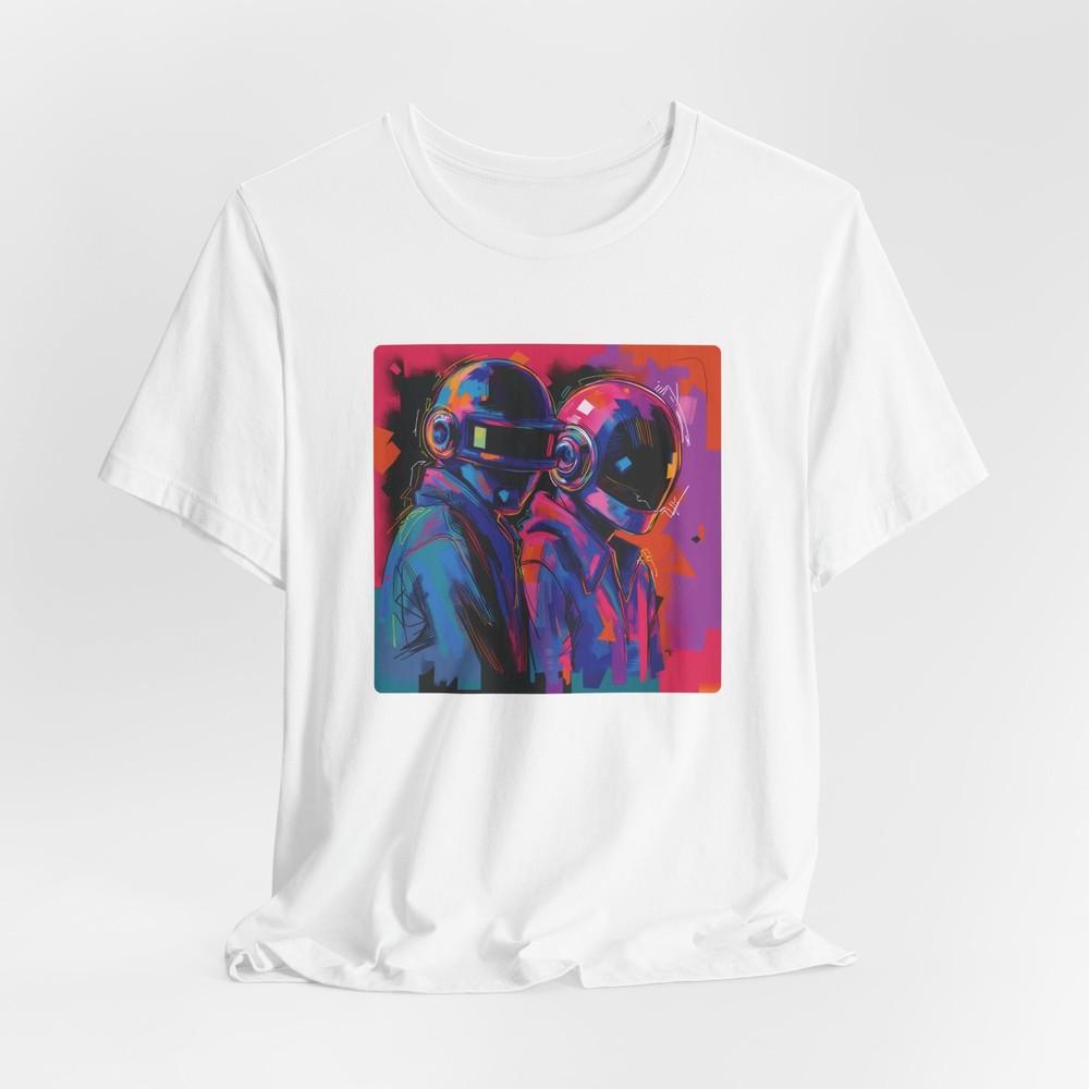 PopArt Style Daft Punk EDM T-Shirt Electronic Music Fan Merch Music Lover Gift Unisex T-Shirt XXXXL