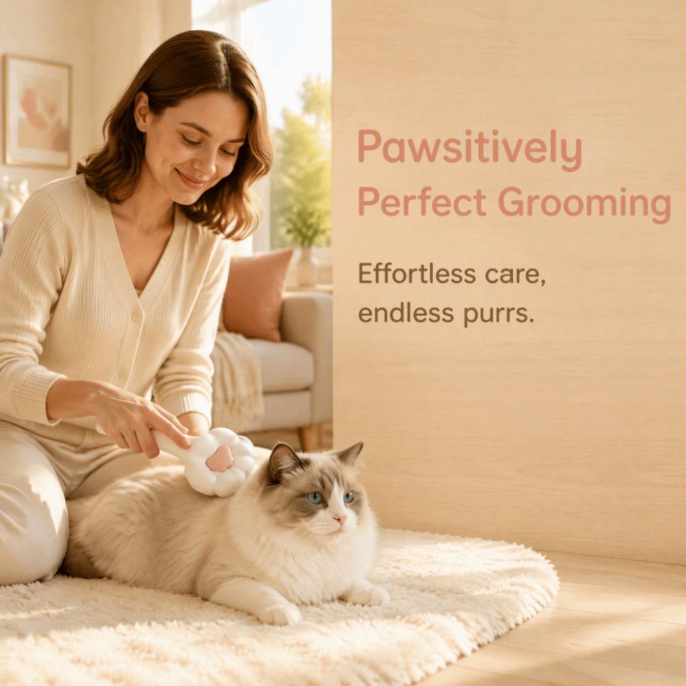 Safe Massage Cat Slicker Brush Self-Cleaning Hair Shedding Brush Pet Grooming Brush  for Small Pets