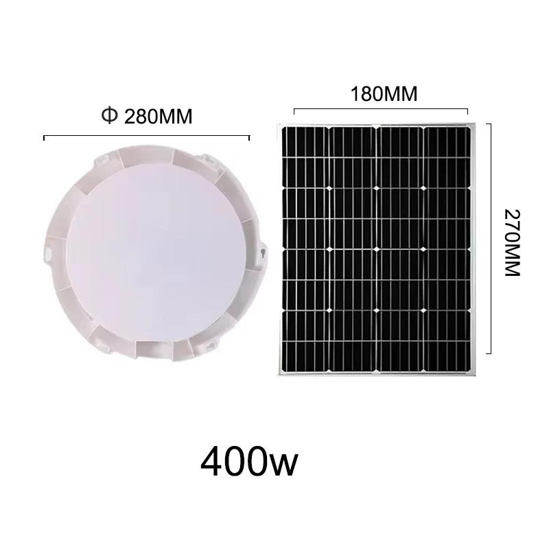 LEDSolar Ceiling Light Indoor Bedroom Corridor Garden Lighting With Remote Control Dimmable Timing Waterproof Solar Ceiling Lamp