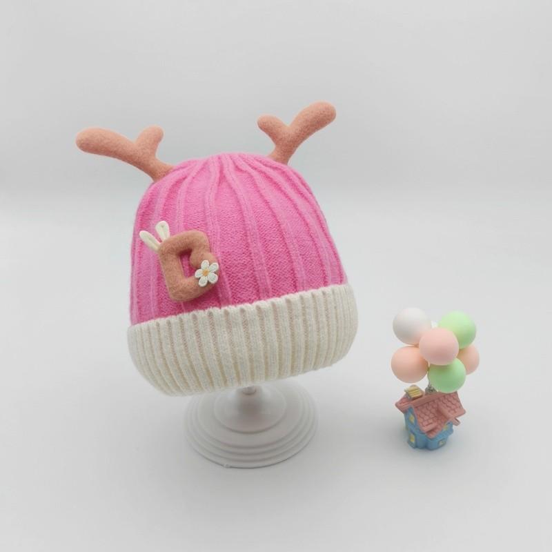 Autumn and Winter Children's Knitted Hat with Thick Velvet Cartoon Warm Hoodie Super Cute Baby Boys and Girls Pure Cotton Hat