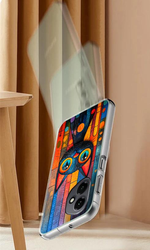 Etui Do Honor X7D / 400 Smart Obudowa Foto Case Plecki Kotek + Szkło 9H