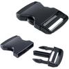 10Pcs Plastic Side Release Buckles, Quick Release Strap Replacement Fittings For DIY Backpack, Dog Collar & Webbing Strap Making, Black