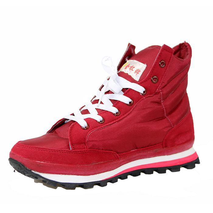 Jinbei Leichte Winter-Schneestiefel für Damen: Schaumstoffunterseite, Baumwolldesign