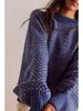 Spring Women's Long-Sleeve Jacquard Pullover Sweater Jacket