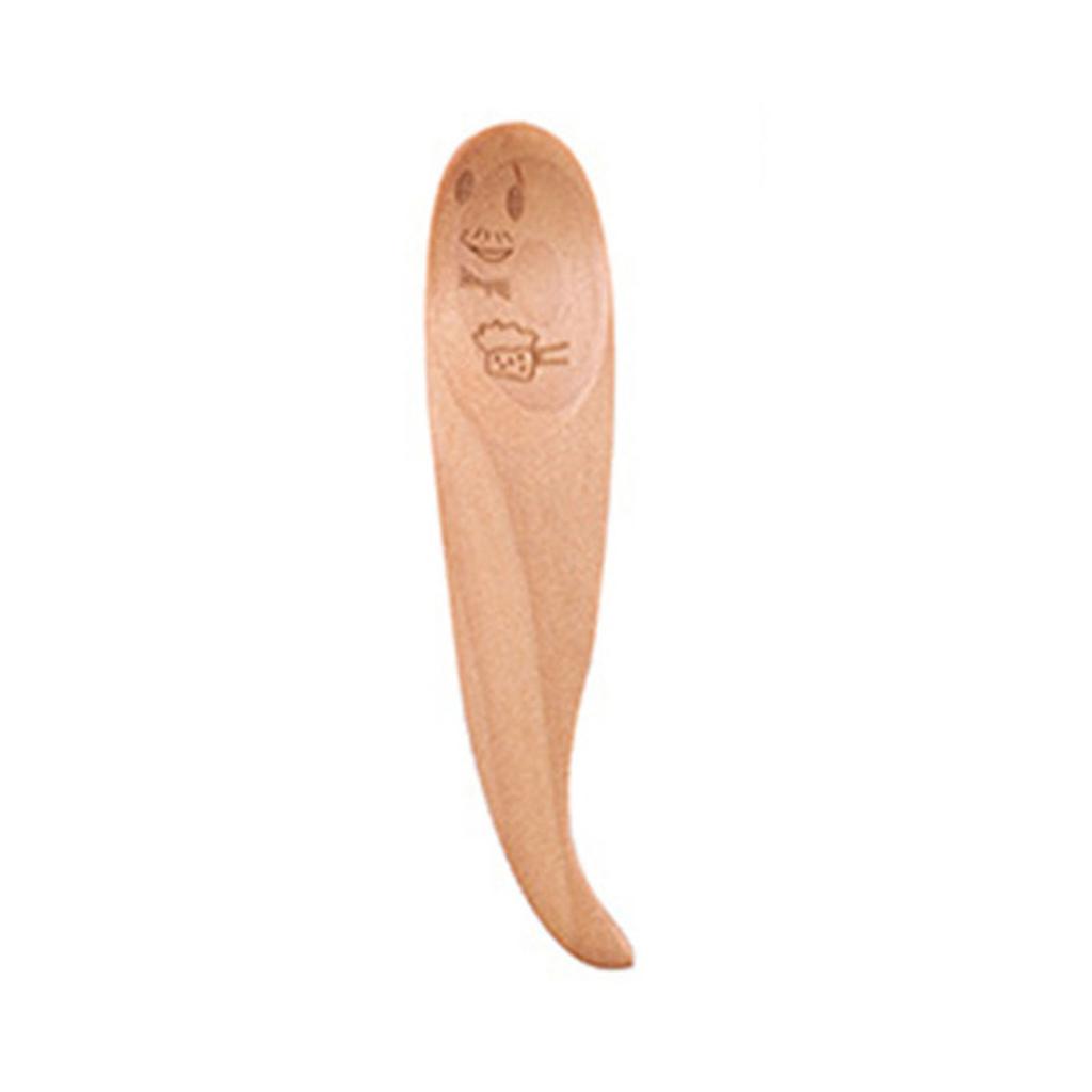 Mini Ice Cream Coffee Spoon Wooden Dessert Scoop Party Cartoon Tableware