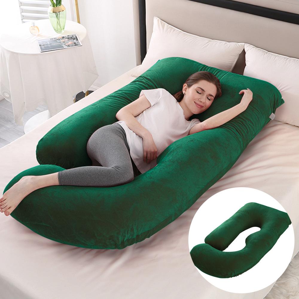 J-Shaped Maternity Body Pillow for Pregnant Women Side Sleeper Waist Support Removable Washable Cover Multifunctional Sleeping Aid