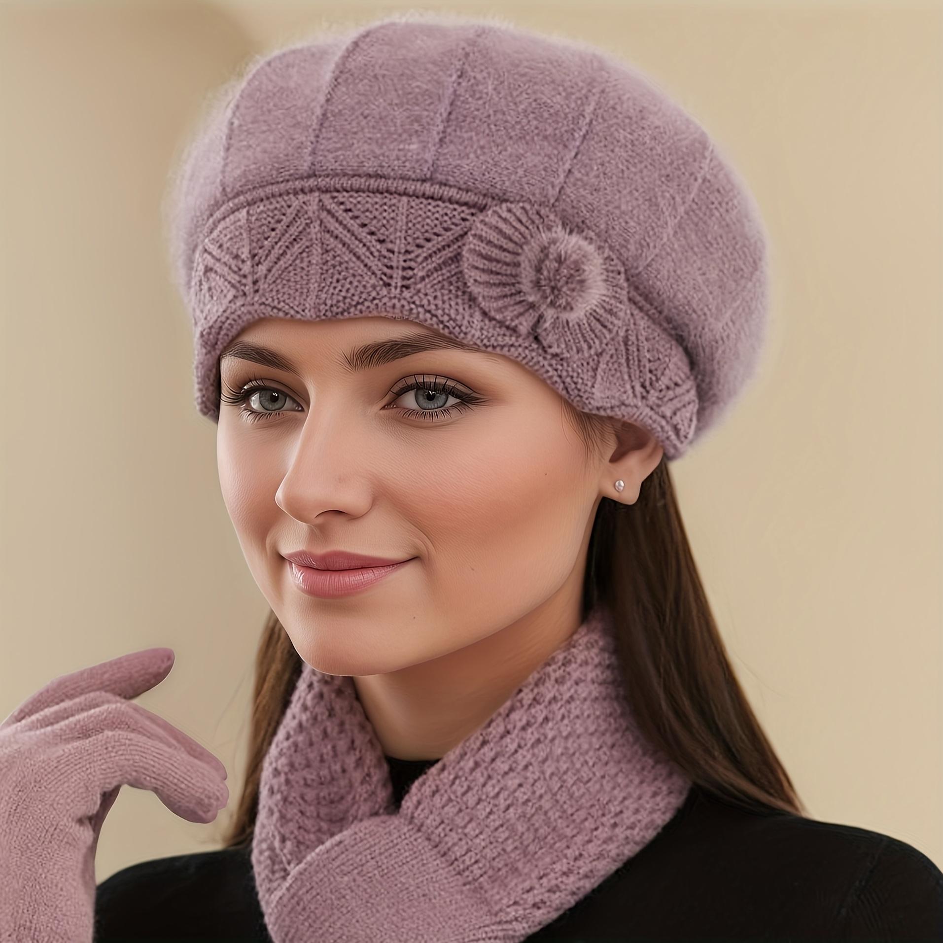 

1 Piece of Women s Winter Warm Faux Fur Hat with Print To Resist Cold and Protect The Head, Available in Multiple Colors