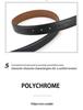 Cintura da donna in vera pelle nera retrò - Versatile accessorio per jeans in pelle di mucca, punzonatura gratuita