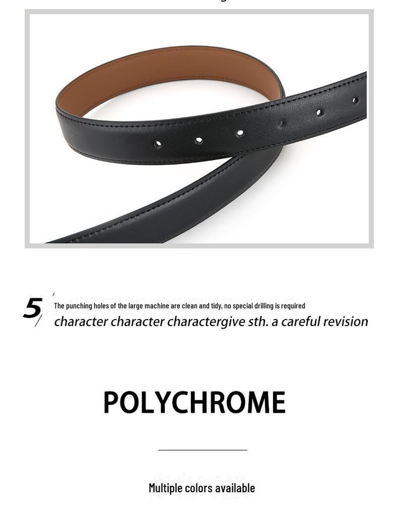 Cintura da donna in vera pelle nera retrò - Versatile accessorio per jeans in pelle di mucca, punzonatura gratuita