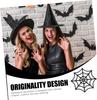 15 PCS Spooky Spider & Spider Web Decor Halloween Party Props Creepy Crawly Ornaments for Haunted House Yard Indoor Scene Setup