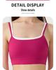 Damen Color-Block Yoga-Set: Dreiviertelhosen & BH mit dünnen Trägern