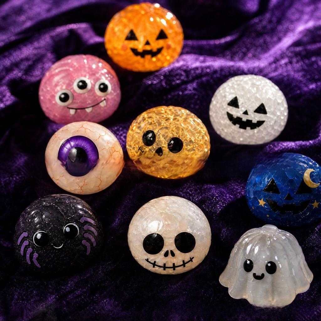 Giocattoli Antistress di Halloween Puffer Puzzle in TPR per Rilassamento e Collezionismo