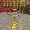 Kyrkans Taperhållare Gyllene Ljusstake Je Tempelljus Heminredning Metall Judendom Ljusstake Ljusstakar Ljusstake