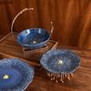 Ceramic High Footed Cake Tray Dessert Plate Cake Stand Display Stand Fruit Plate Dim Sum Dish Snack Bowl Bread Plates