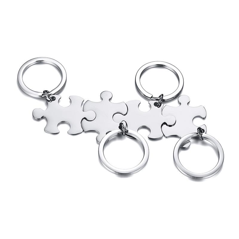 

Free Engrave Custom Family Puzzle Piece Keychain Set with for Sister Brother Friendship Personalized BFF Keychains
