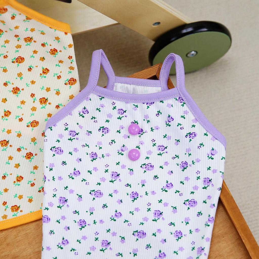 Spring & Summer Floral Dog Vest - Lightweight Pet Clothing for Bichons & Teddies