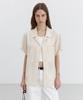 Deonseuteu Unisex Organic Crafted Open Collar Shirt_Udsh5B129_Cream