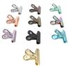 10pcs Colored Hinge Clips Dustproof Rustproof Electroplated Metal Hinge Clips Small Hanging Paper Cl