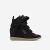 Isa, Hidden High Top Women's Shoe Fleece Warm Flat Bottom Velcro