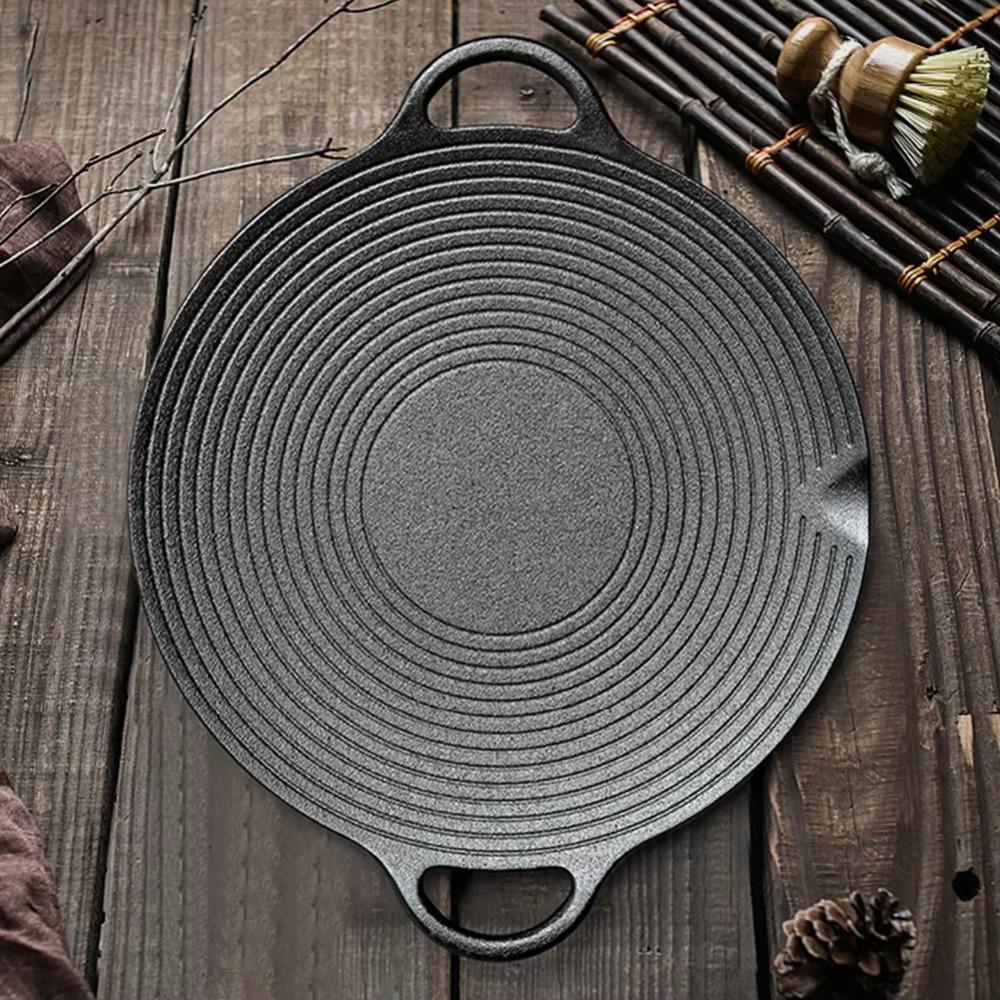Non Stick Grill Plate Korean Style Barbecue Frying Pan Barbecue Accessory BBQ Grill Pan Camping