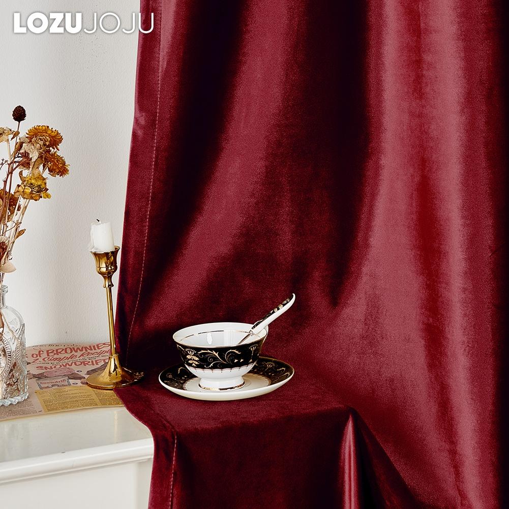 1PC LOZUJOJU 70-80% Blackout Italian Velvet Solid Color Versatile Curtains for Living Room Bedroom Home Decor