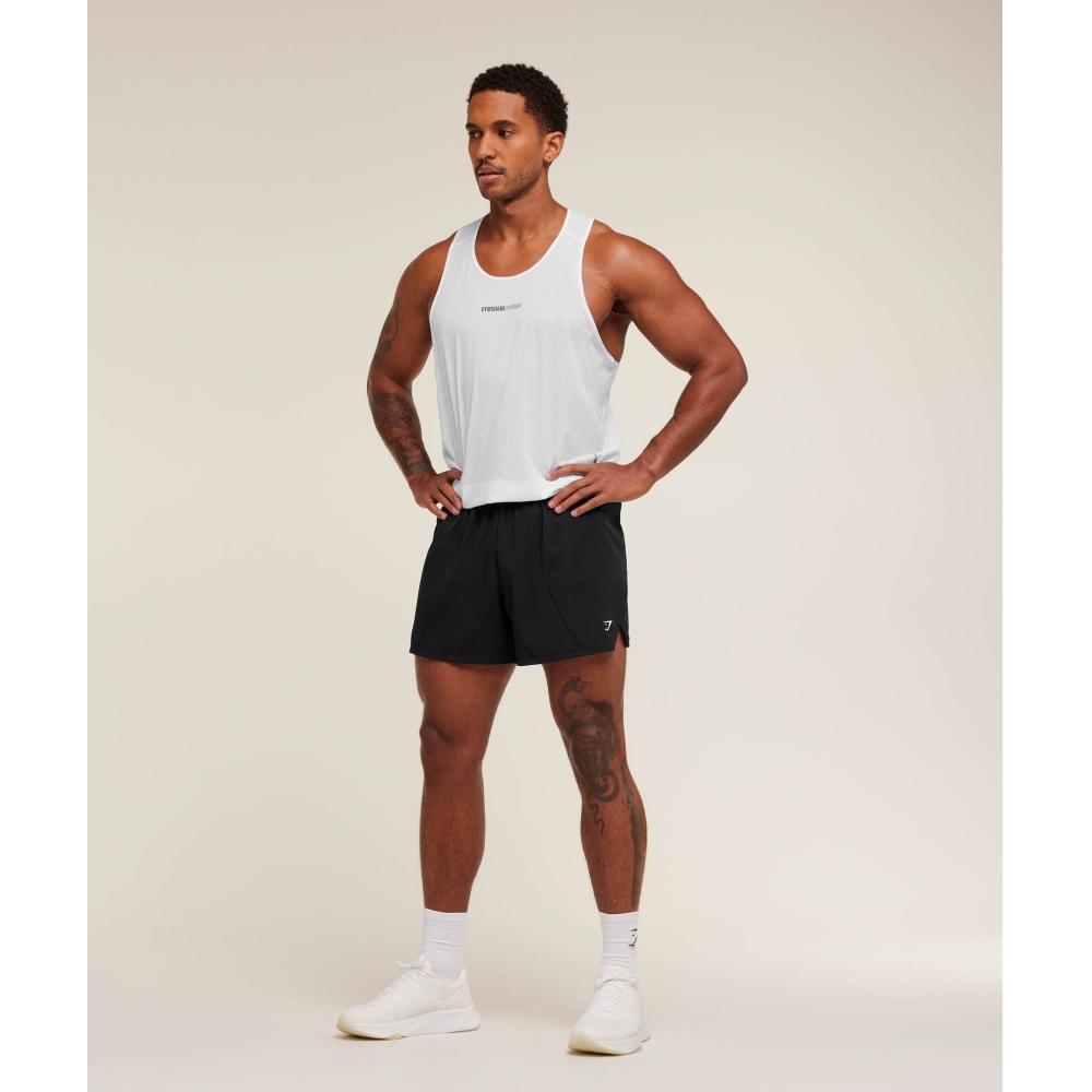 Gymshark Running Tank White A3c1r Wb57