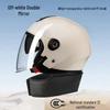 Unisex Electric Vehicle Helmet with Cold Protection, Warm Neck Gaiter, Detachable Half Helmet, Motorcycle Safety Features & Dual Visor.